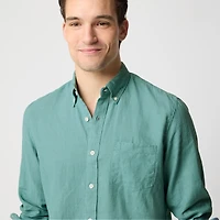 Classic linen-blend shirt