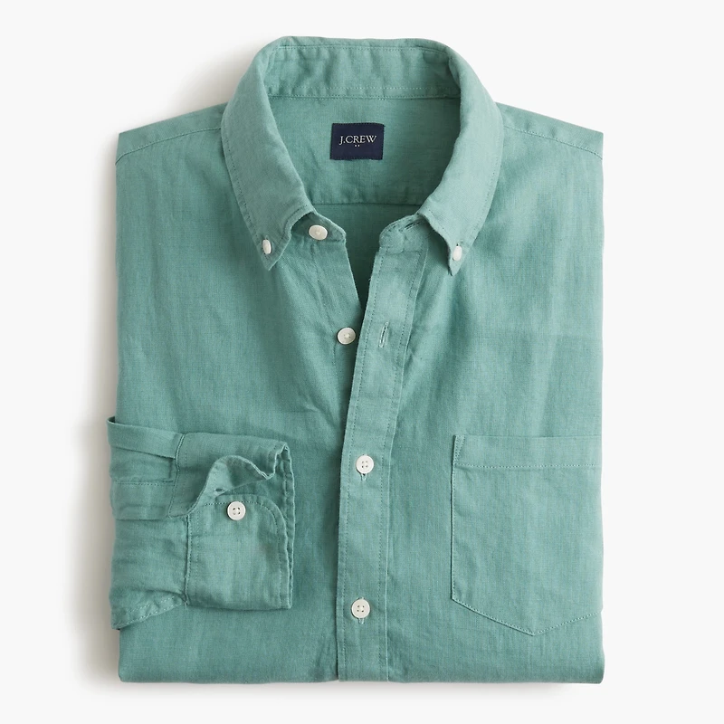 Classic linen-blend shirt