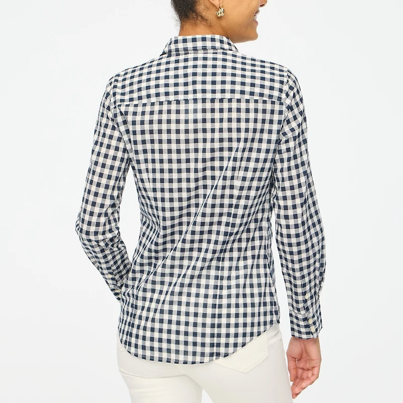 Gingham lightweight cotton shirt signature fit