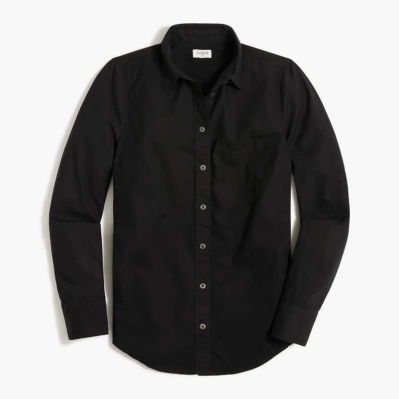 Button-up cotton poplin shirt signature fit