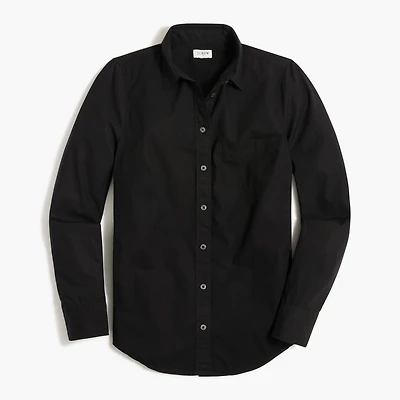 Button-up cotton poplin shirt signature fit