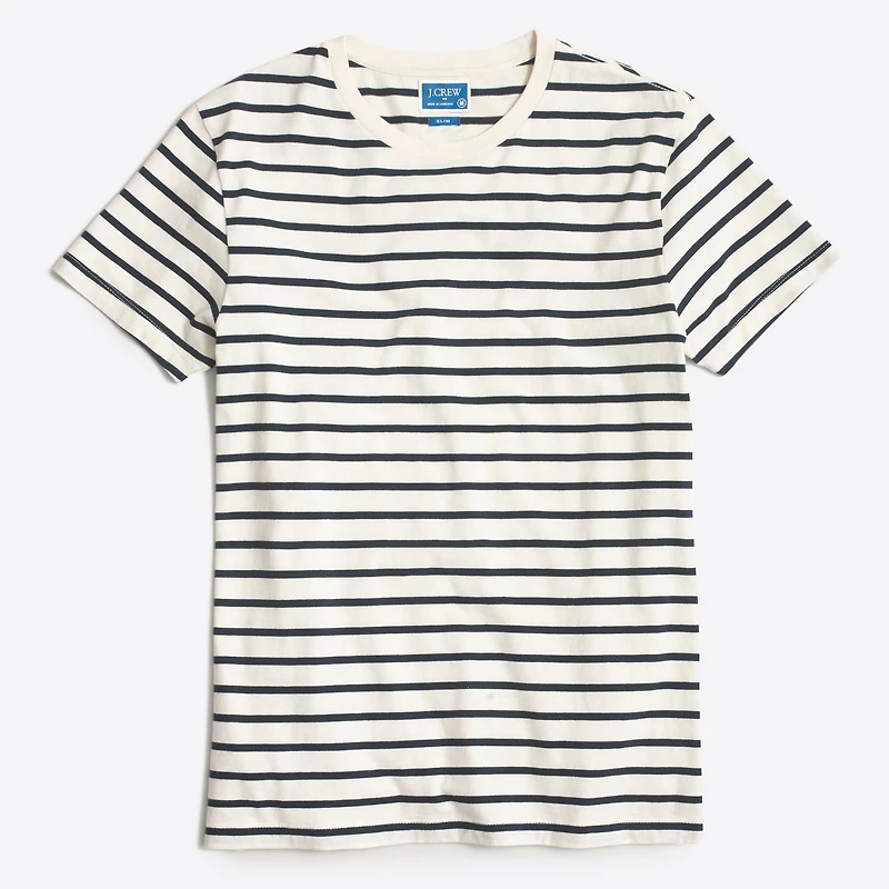 Slim broken-in striped tee