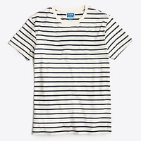 Slim broken-in striped tee