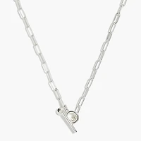 T-bar paper-clip link chain necklace