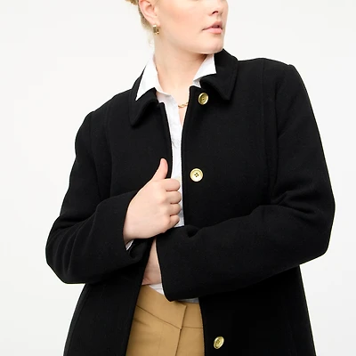 Wool-blend lady day coat