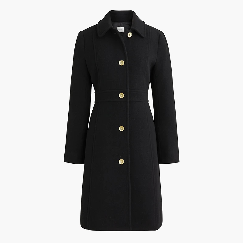 Wool-blend lady day coat