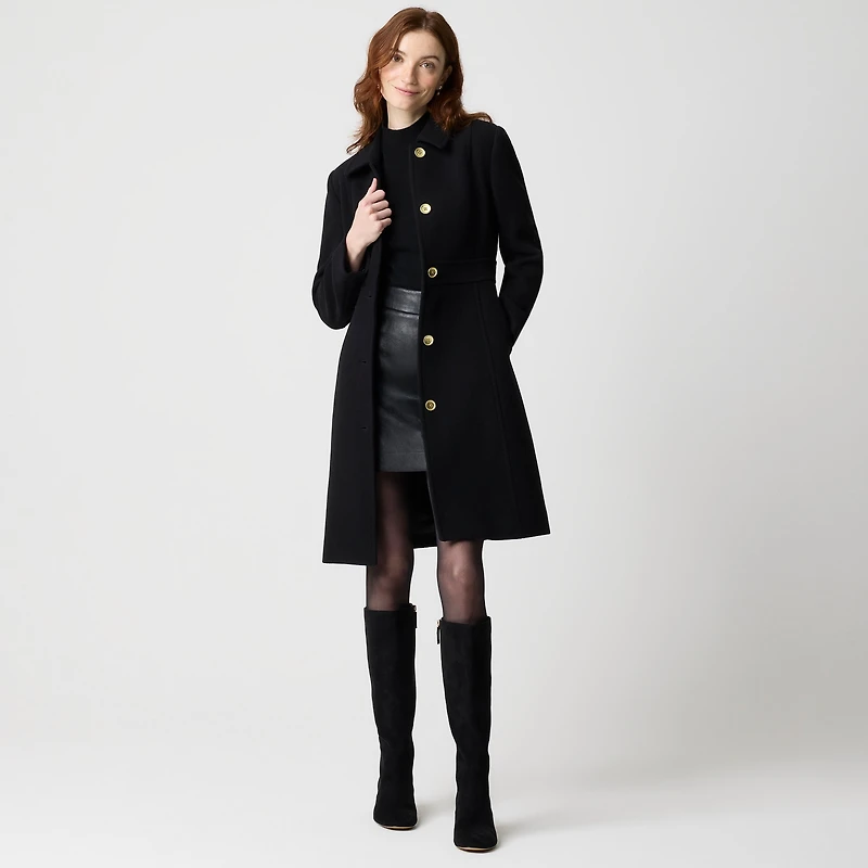 Wool-blend lady day coat