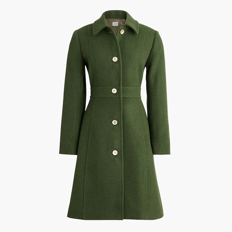 Wool-blend lady day coat