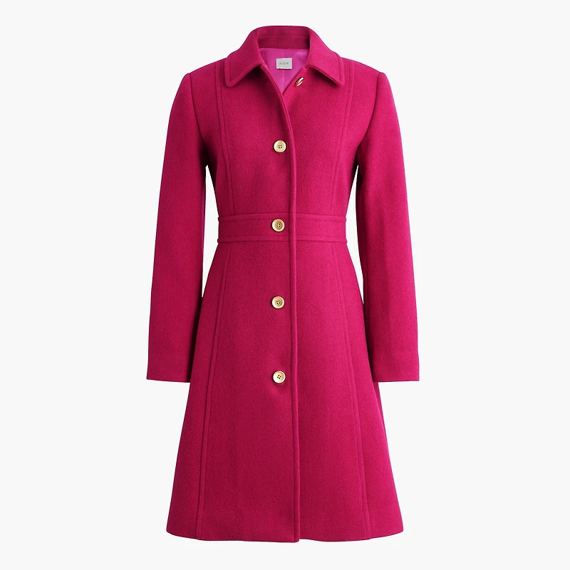 Wool-blend lady day coat