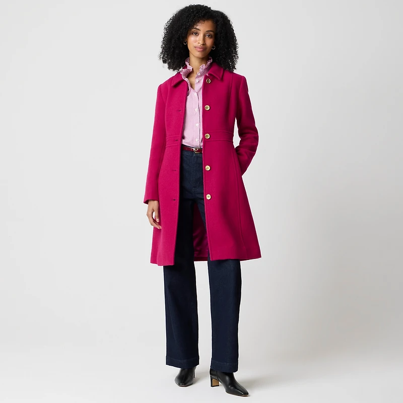 Wool-blend lady day coat