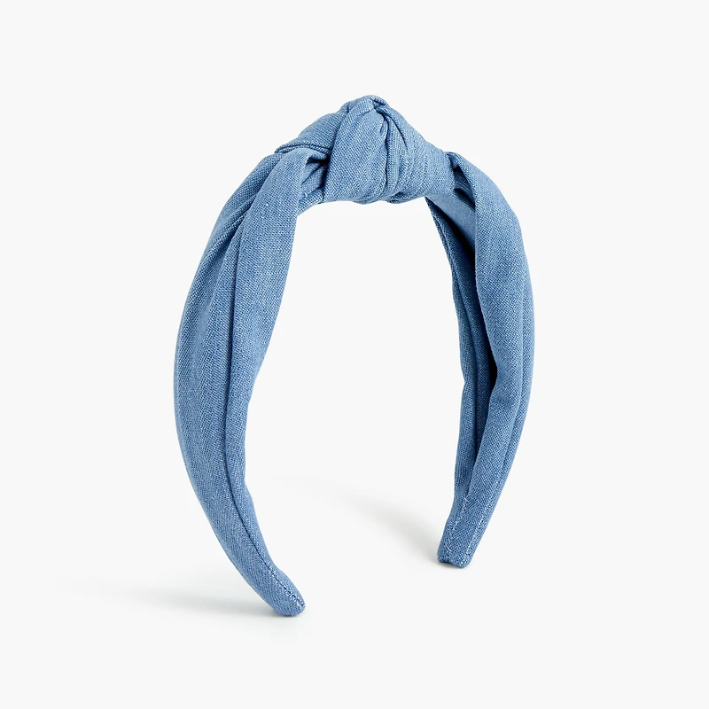 Chambray knot headband