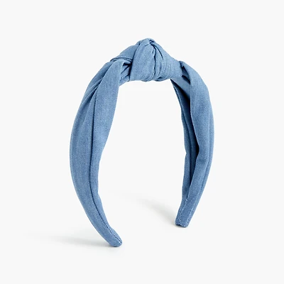 Chambray knot headband