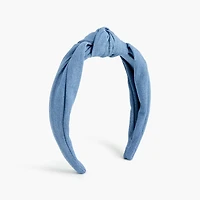 Chambray knot headband