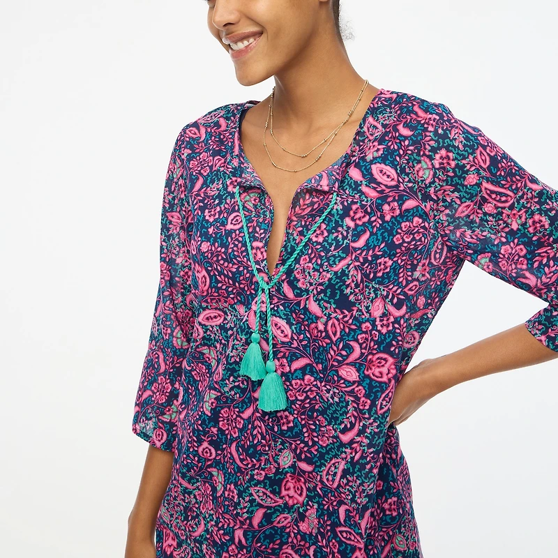 Printed beach tunic