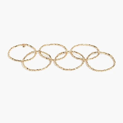 Tiny beads stretch bracelets set-of-six