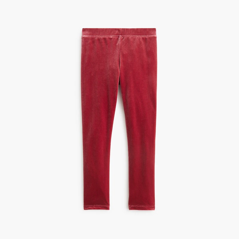 Girls' velvet leggings