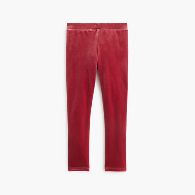 Girls' velvet leggings