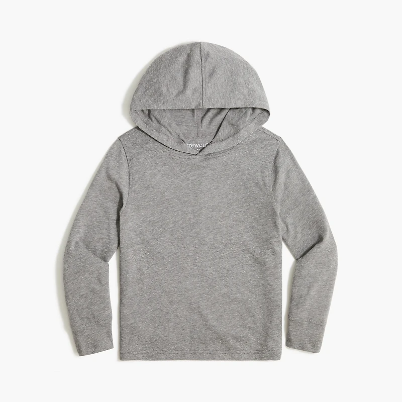 Boys' long-sleeve heathered jersey hooded tee
