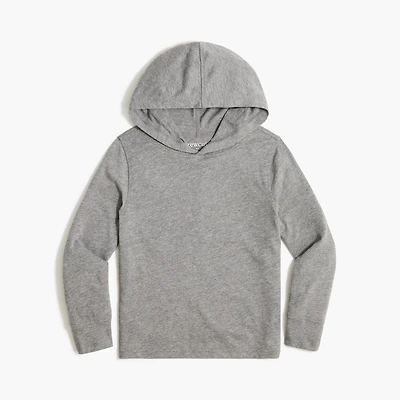 Boys' long-sleeve heathered jersey hooded tee