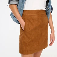 Faux-suede mini skirt