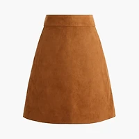 Faux-suede mini skirt
