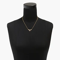 Pavé crystal bow necklace