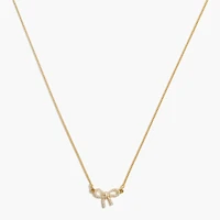 Pavé crystal bow necklace