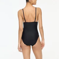 Scalloped one-piece swimsuit