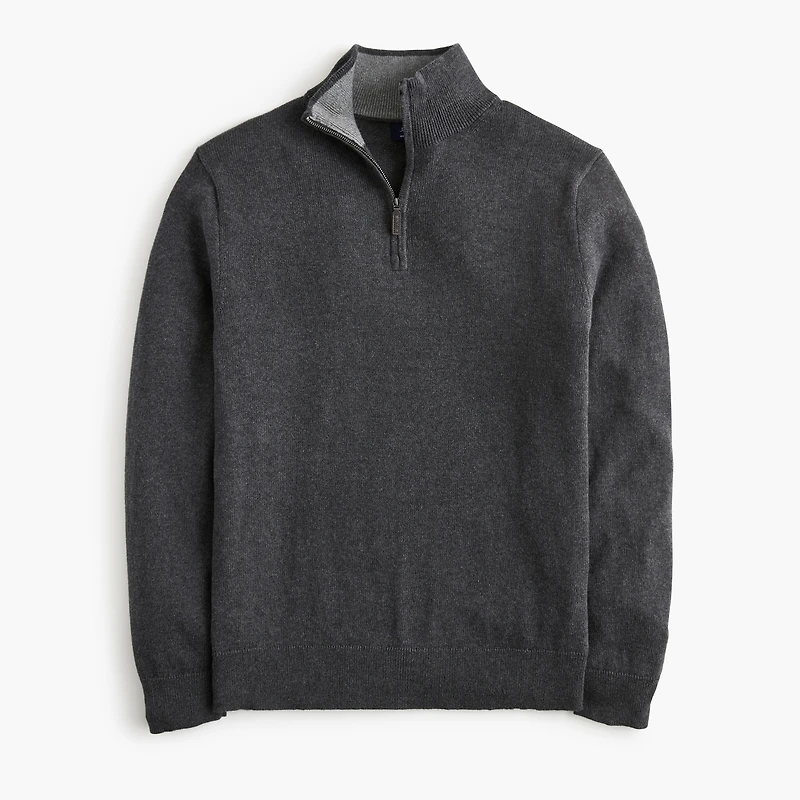 Cotton quarter-zip sweater