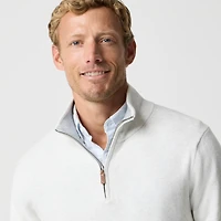 Cotton half-zip sweater