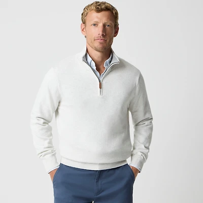 Cotton quarter-zip sweater