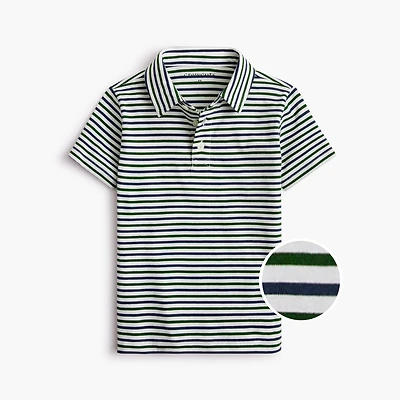 Boys' striped polo shirt