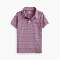 Boys' striped performance polo shirt