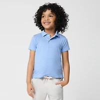 Boys' striped performance polo shirt