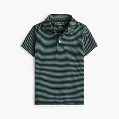 Boys' striped performance polo shirt