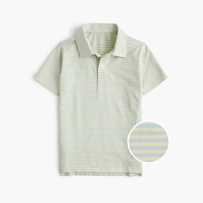 Boys' striped performance polo shirt