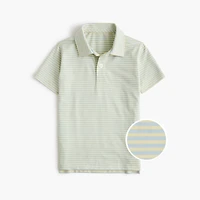 Boys' striped performance polo shirt