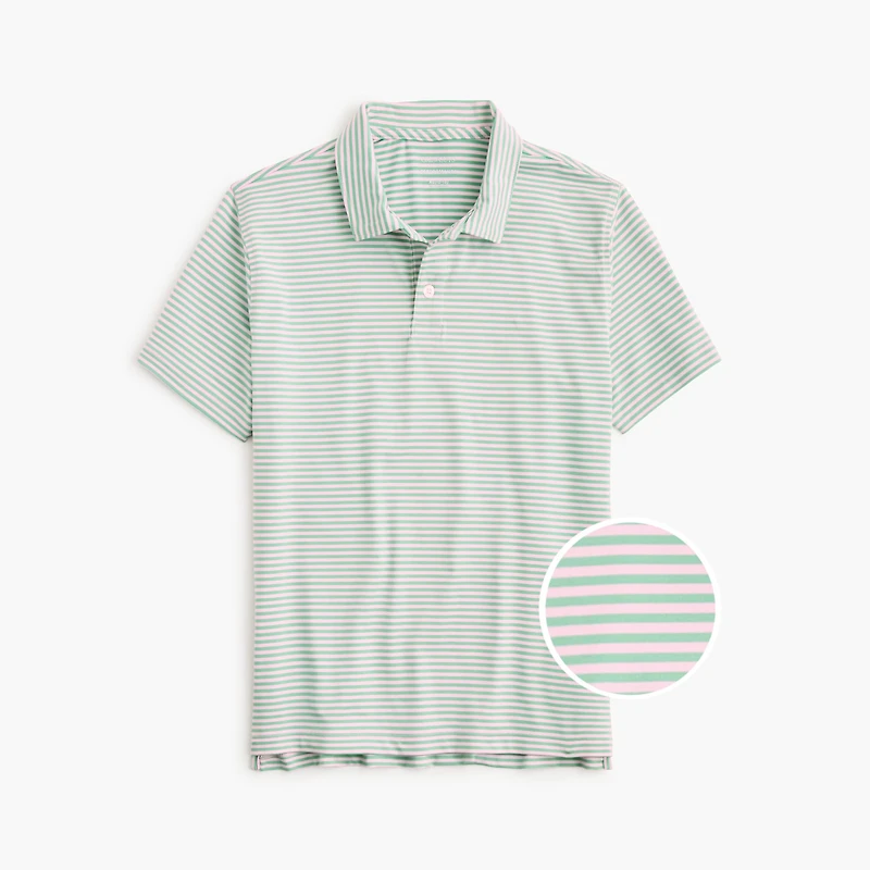 Boys' striped performance polo shirt