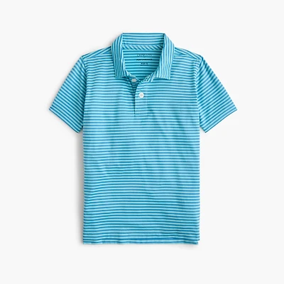 Boys' striped performance polo shirt