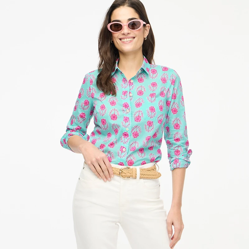 Lightweight cotton shirt signature fit