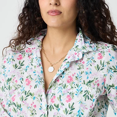 Lightweight cotton shirt signature fit