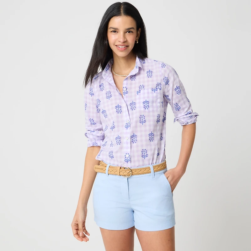 Lightweight cotton shirt signature fit