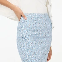 Printed pencil skirt