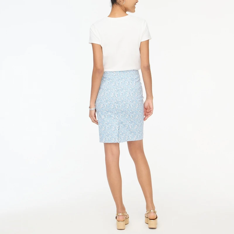 Printed pencil skirt
