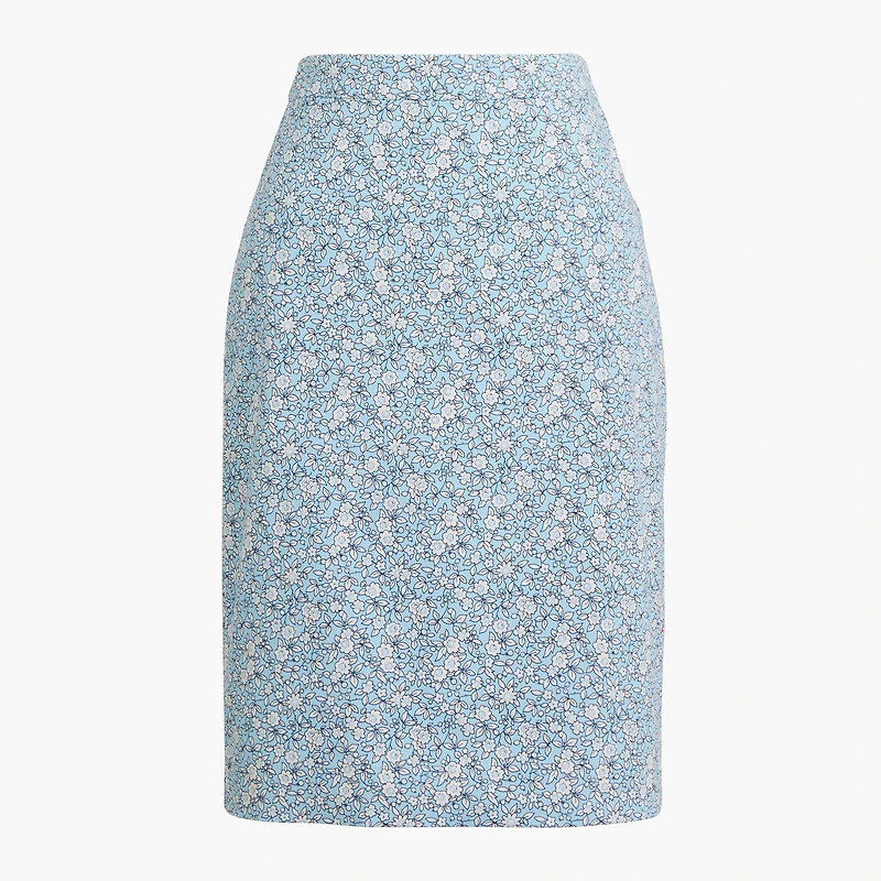 Printed pencil skirt