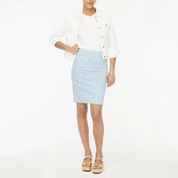 Printed pencil skirt