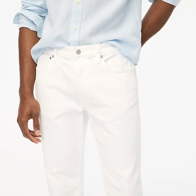 Straight-fit white jean signature flex