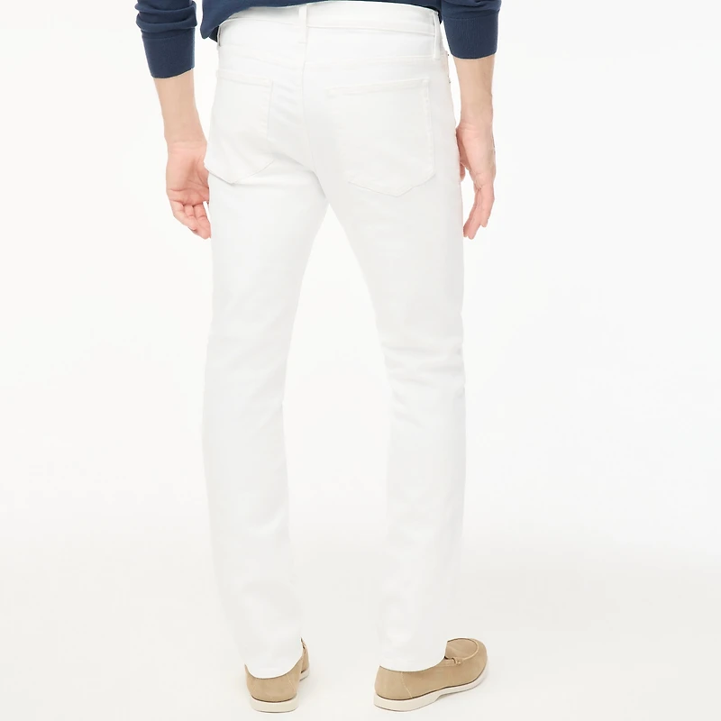 Straight-fit white jean signature flex