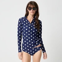 Rash guard with front zip