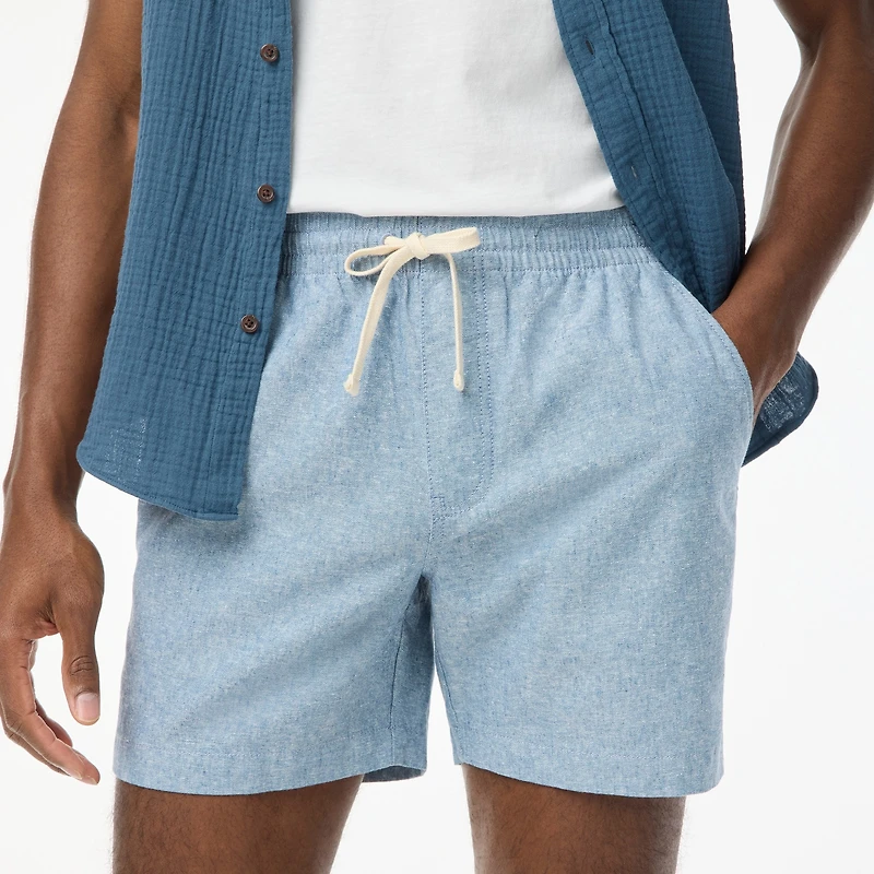 Linen-blend dock short